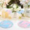 96 Pcs Baby Gender Reveal Scalloped Plates and Napkins Set Party Supplies,Tableware set for 24 Guest include Pink and Blue Dessert Plates, Napkins and Forks for Baby Shower Gender Reveal Party